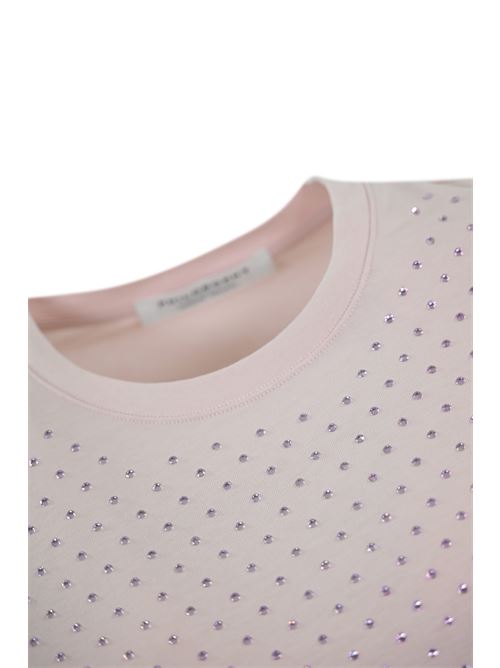 T-shirt in cotone con strass Pink Philosophy di Lorenzo Serafini | A0701 21442131